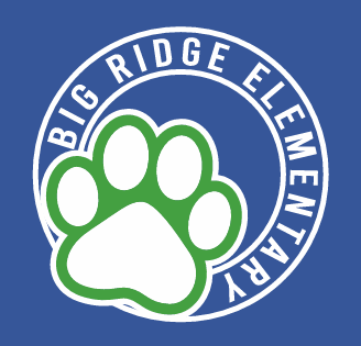 Big Ridge Elementary | Circle with Paw 1/4-Zip Cadet Collar Sweatshirt