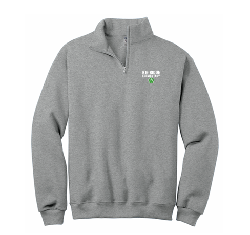 Big Ridge Elementary | BRE small paw 1/4-Zip Cadet Collar Sweatshirt