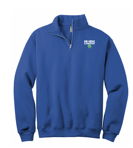 Big Ridge Elementary | BRE small paw 1/4-Zip Cadet Collar Sweatshirt