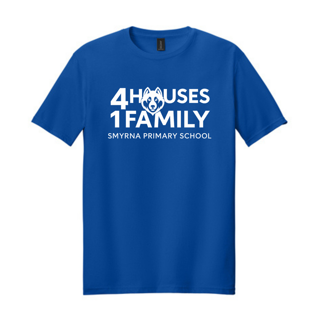 4 Houses, 1 Family T-Shirt | Smyrna Primary School