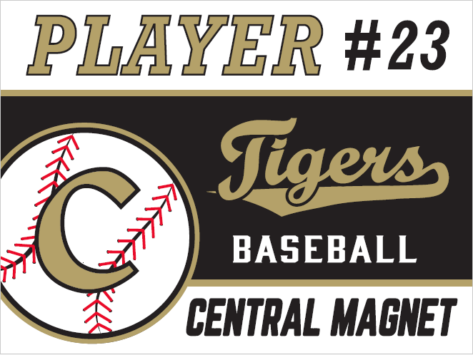 Central Magnet Baseball Yard Sign