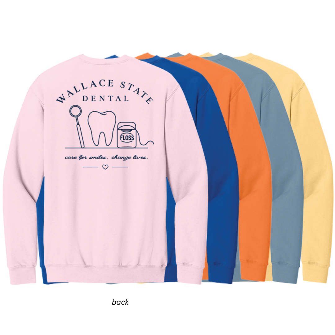 Script Crewneck | Wallace State Dental Apparel Store