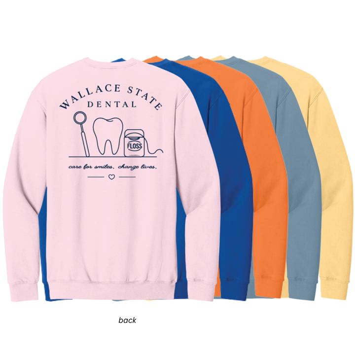 Script Crewneck | Wallace State Dental Apparel Store