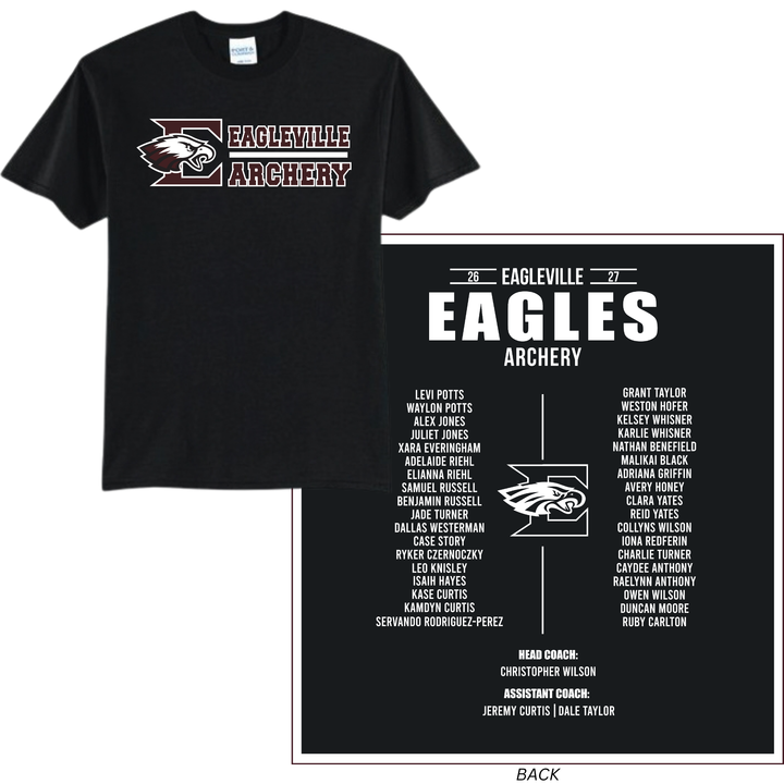 Roster Tee | Eagleville School Archery