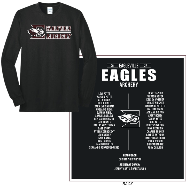 Roster Long Sleeve Tee | Eagleville School Archery