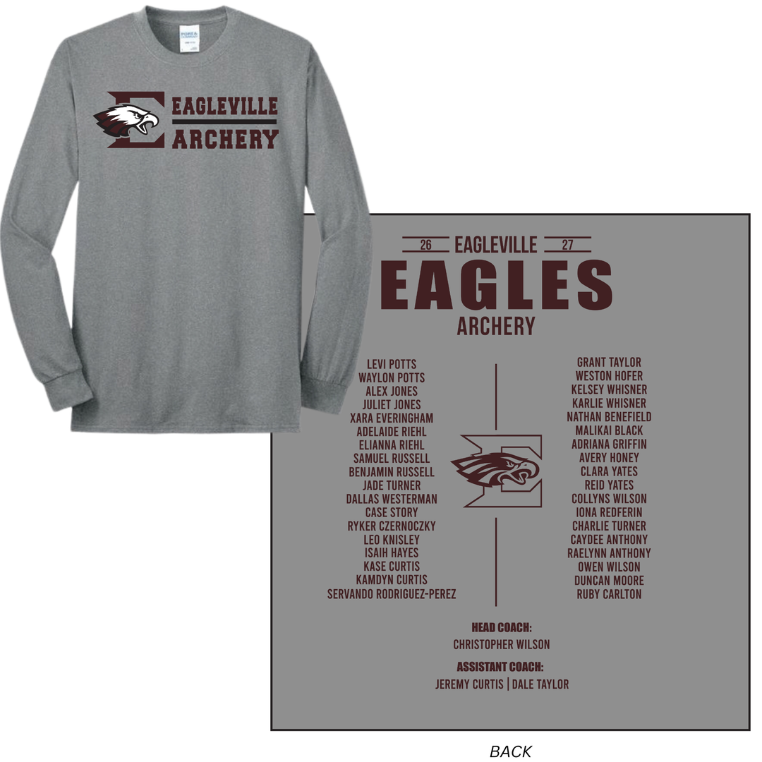 Roster Long Sleeve Tee | Eagleville School Archery
