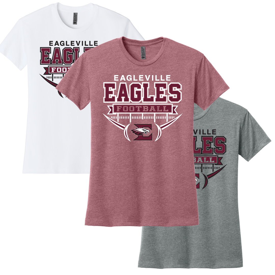 High School Roster Ladies Relaxed Tee | Eagleville Football 2026