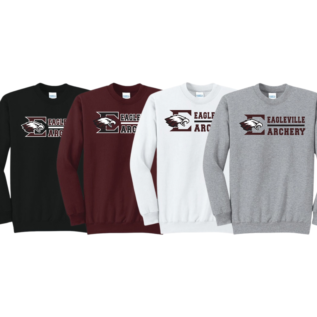 Roster Crewneck Sweatshirt | Eagleville School Archery