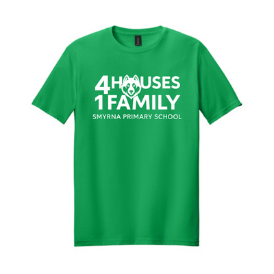 4 Houses, 1 Family T-Shirt | Smyrna Primary School
