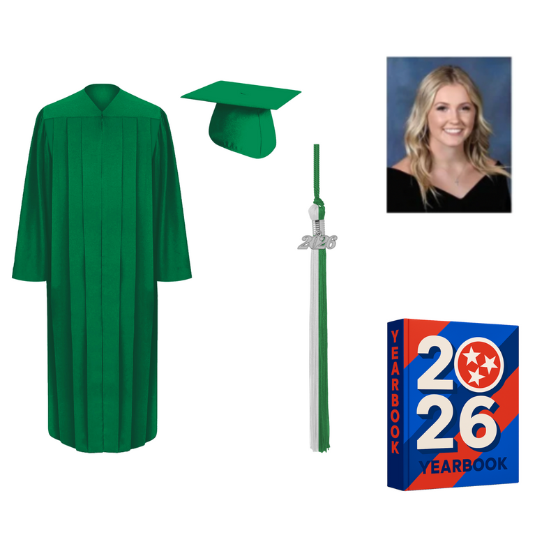 Cap, Gown, Tassel Unit, Yearbook & Senior Photo | Green Hill High School