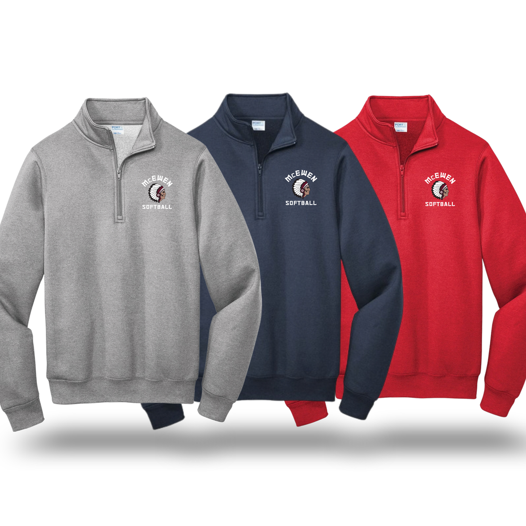 McEwen Softball 1/4-Zip Pullover Sweatshirt | McEwen Softball Spirit Store
