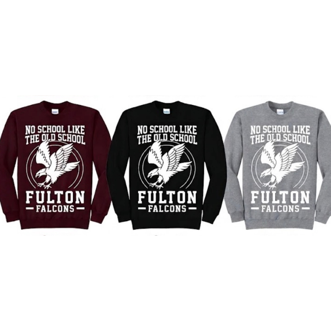 Old School Falcons Crew Sweatshirt | Fulton High School