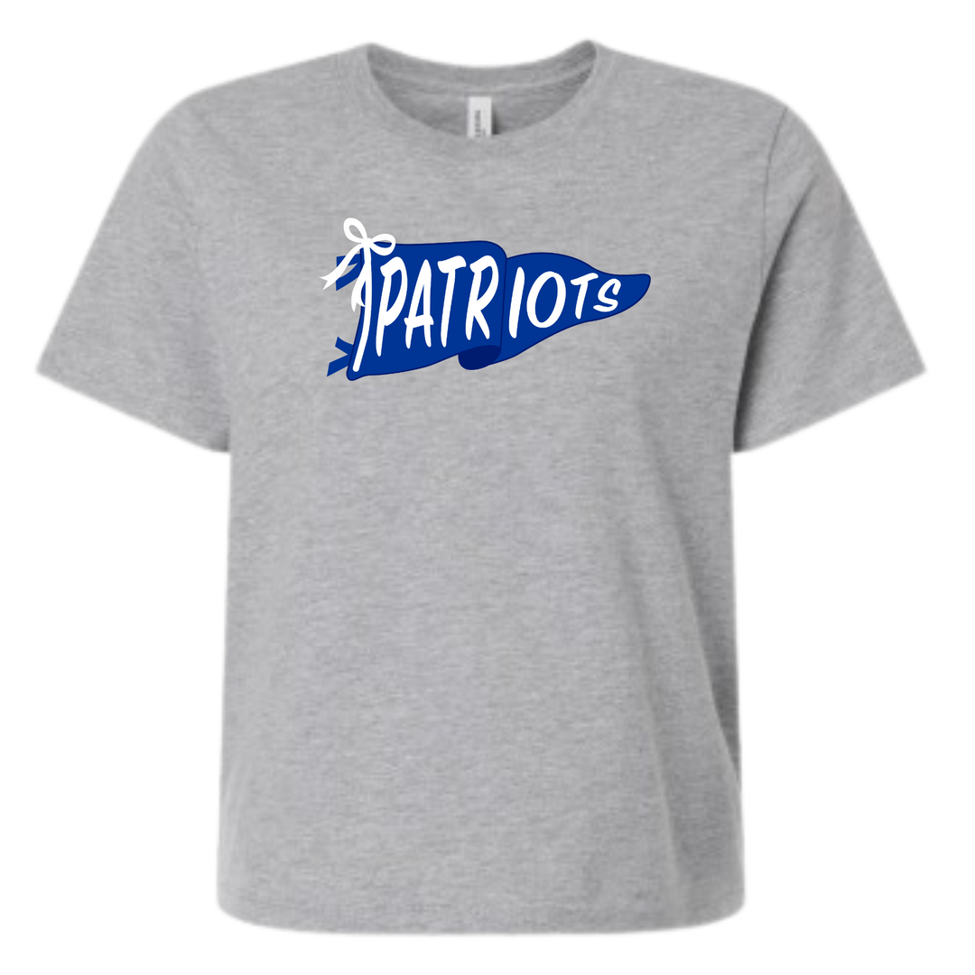 Page High School Cheer | Page Cheer Patriot Banner Heavy Cropped Tee