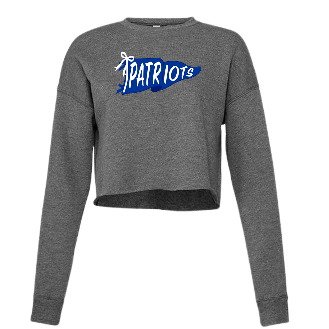 Page High School Cheer | Page Cheer Patriot Banner Cropped Crew Fleece
