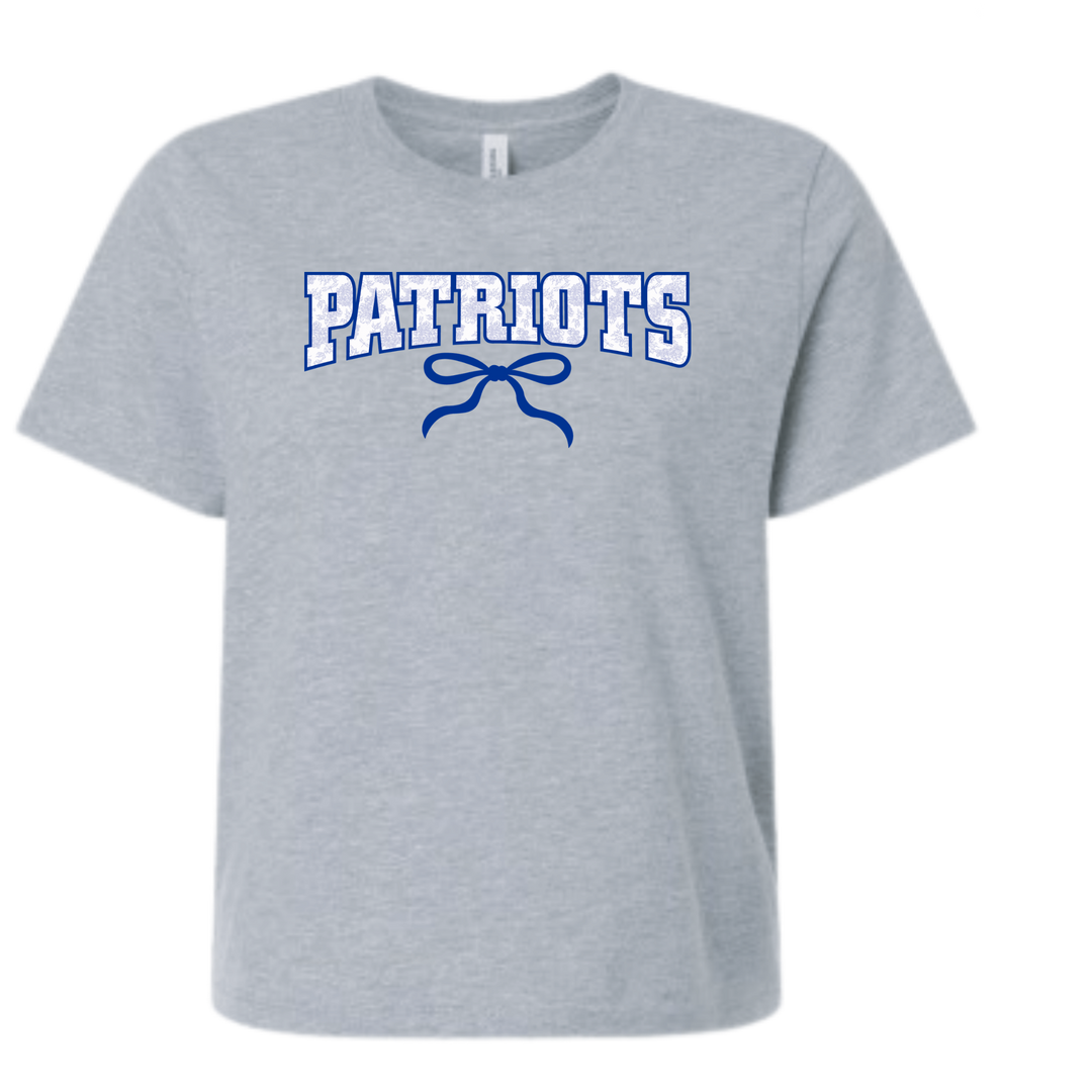 Page High School Cheer | Page Cheer Bow Heavy Cropped Tee