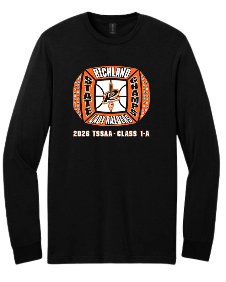 Long Sleeve TShirt | Richland Lady Raiders Basketball State Champ 2026