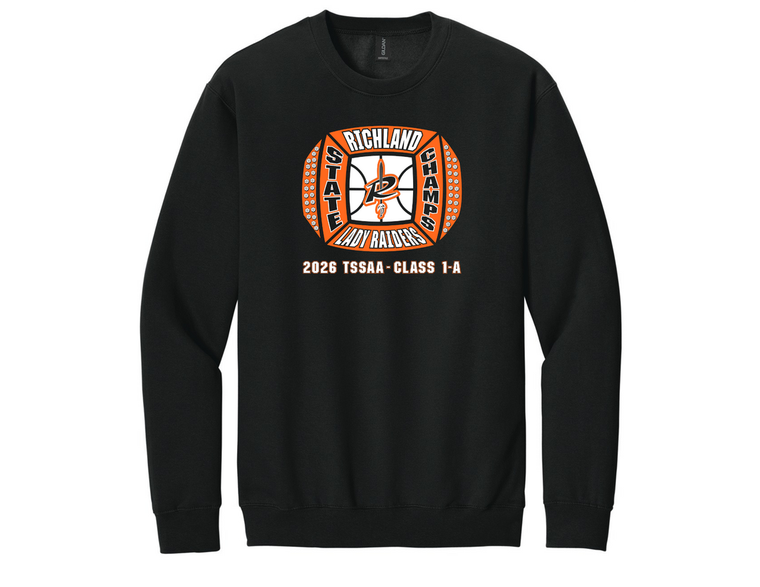 Crewneck Sweatshirt | Richland Lady Raiders Basketball State Champ 2026
