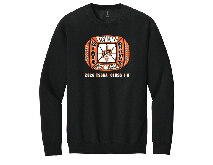 Crewneck Sweatshirt | Richland Lady Raiders Basketball State Champ 2026