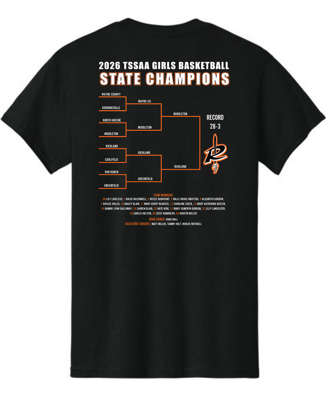 TShirt | Richland Lady Raiders Basketball State Champ 2026
