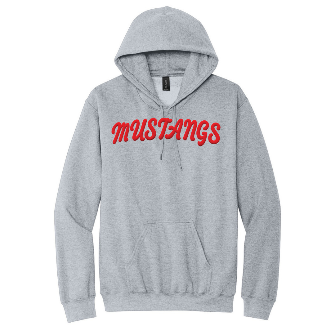 Mustang Puff Print Hoodie | Reeves-Rogers Elementary School