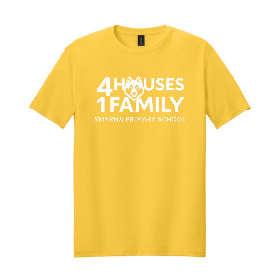 4 Houses, 1 Family T-Shirt | Smyrna Primary School