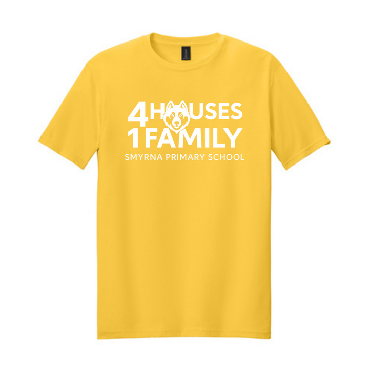 4 Houses, 1 Family T-Shirt | Smyrna Primary School