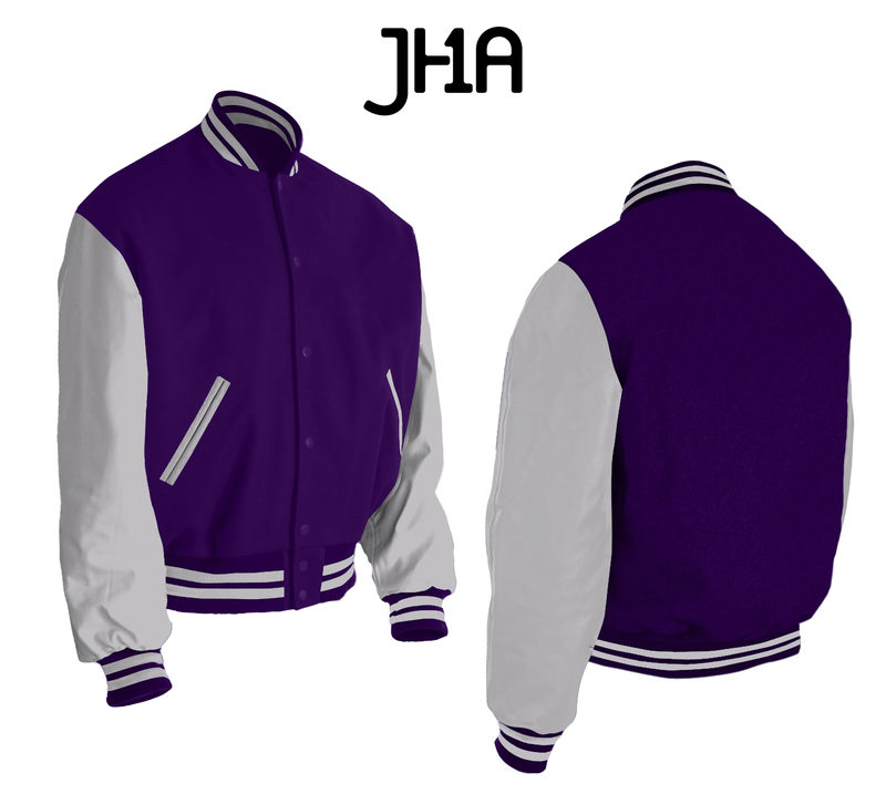 Purple and yellow letterman jacket clearance