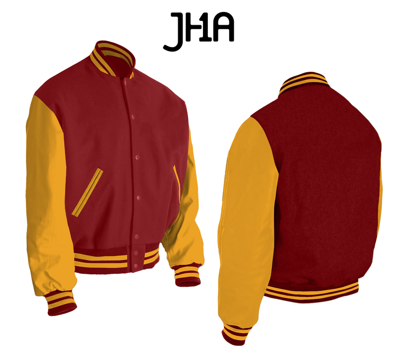 Varsity Jacket Light Cardinal JHA Company Shop