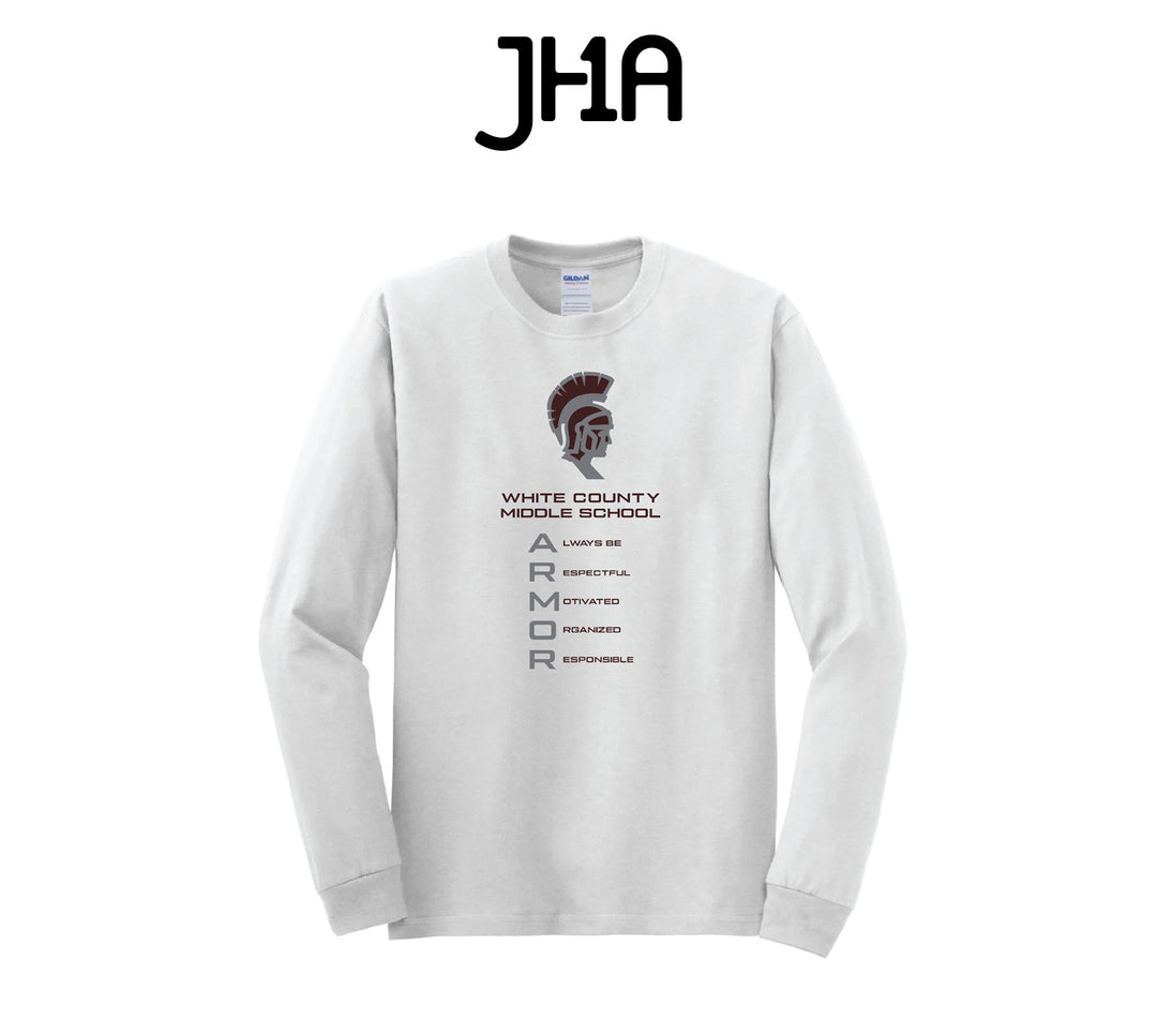 Long Sleeve White Shirt | White County Warriors