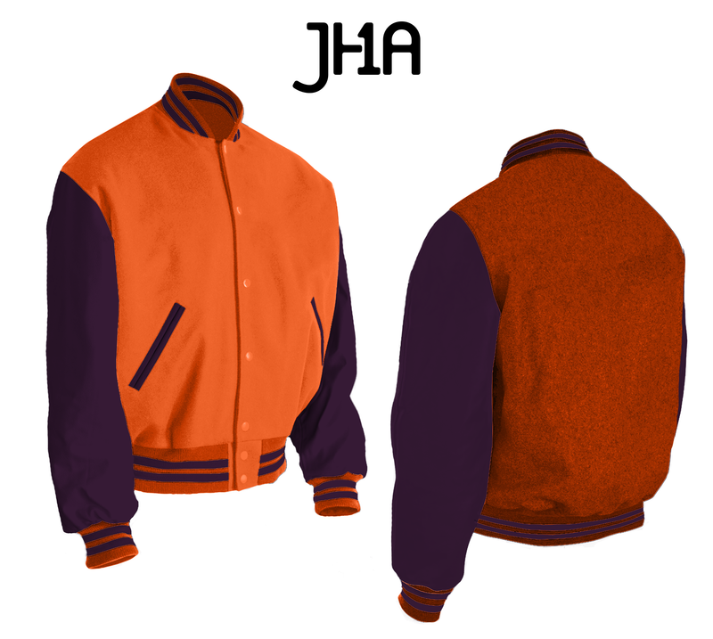 Varsity sales jacket orange